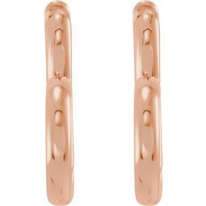 Hinged Heart Huggie Earrings