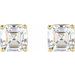 Asscher 4-Prong Stud Earrings