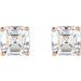 Asscher 4-Prong Stud Earrings