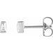 Tapered Baguette Channel-Set Stud Earrings
