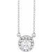 French-Set Halo-Style Necklace or Center