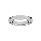 Adam 1/5 ctw Round LGD 4.80mm Channel Wedding Band - 14K White Gold