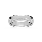 Adam 1/5 ctw Round LGD 6.25mm Channel Wedding Band - 14K White Gold