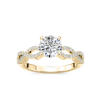 Ayla LGD Infinity Side Stone Engagement Ring - 18K Yellow Gold