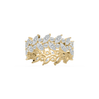Ida 3 ¼ ctw Marquise and Round LGD Alternating Eternity Band - 14K Yellow Gold
