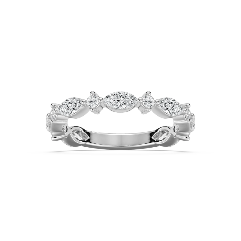 Lyla 1 ⅙ ctw Marquise and Round LGD Shared Prong Wedding Band