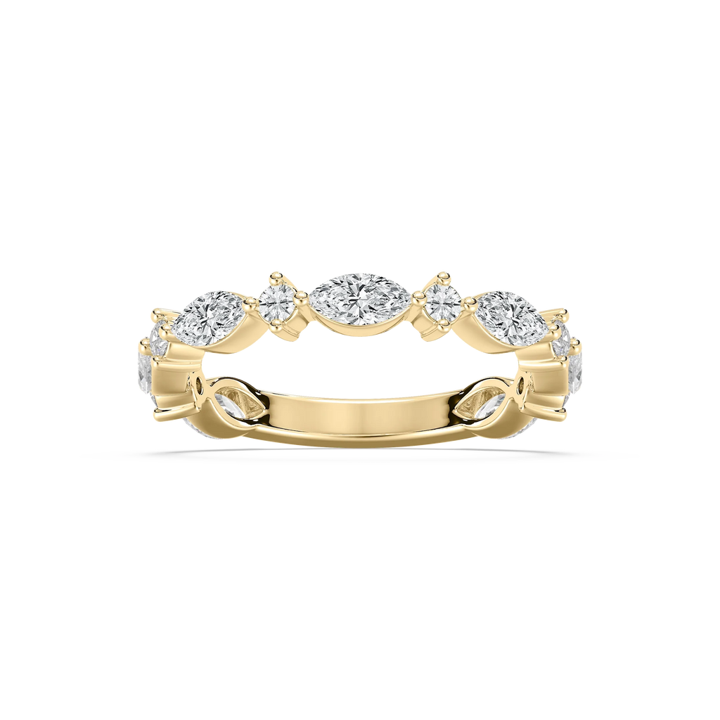 Lyla 1 ⅙ ctw Marquise and Round LGD Shared Prong Wedding Band