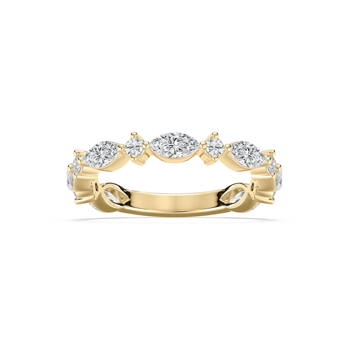 Lyla 1 ⅙ ctw Marquise and Round LGD Shared Prong Wedding Band