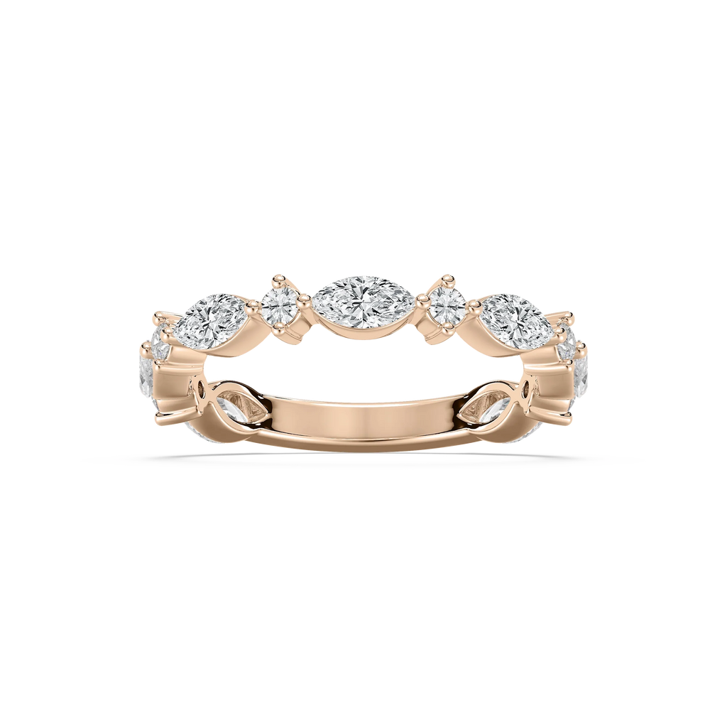 Lyla 1 ⅙ ctw Marquise and Round LGD Shared Prong Wedding Band