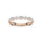 Lyla 1 ⅙ ctw Marquise and Round LGD Shared Prong Wedding Band