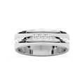 Elliott 5/8 ctw Round LGD 6.80mm Channel Mens Wedding Band - 14K White Gold