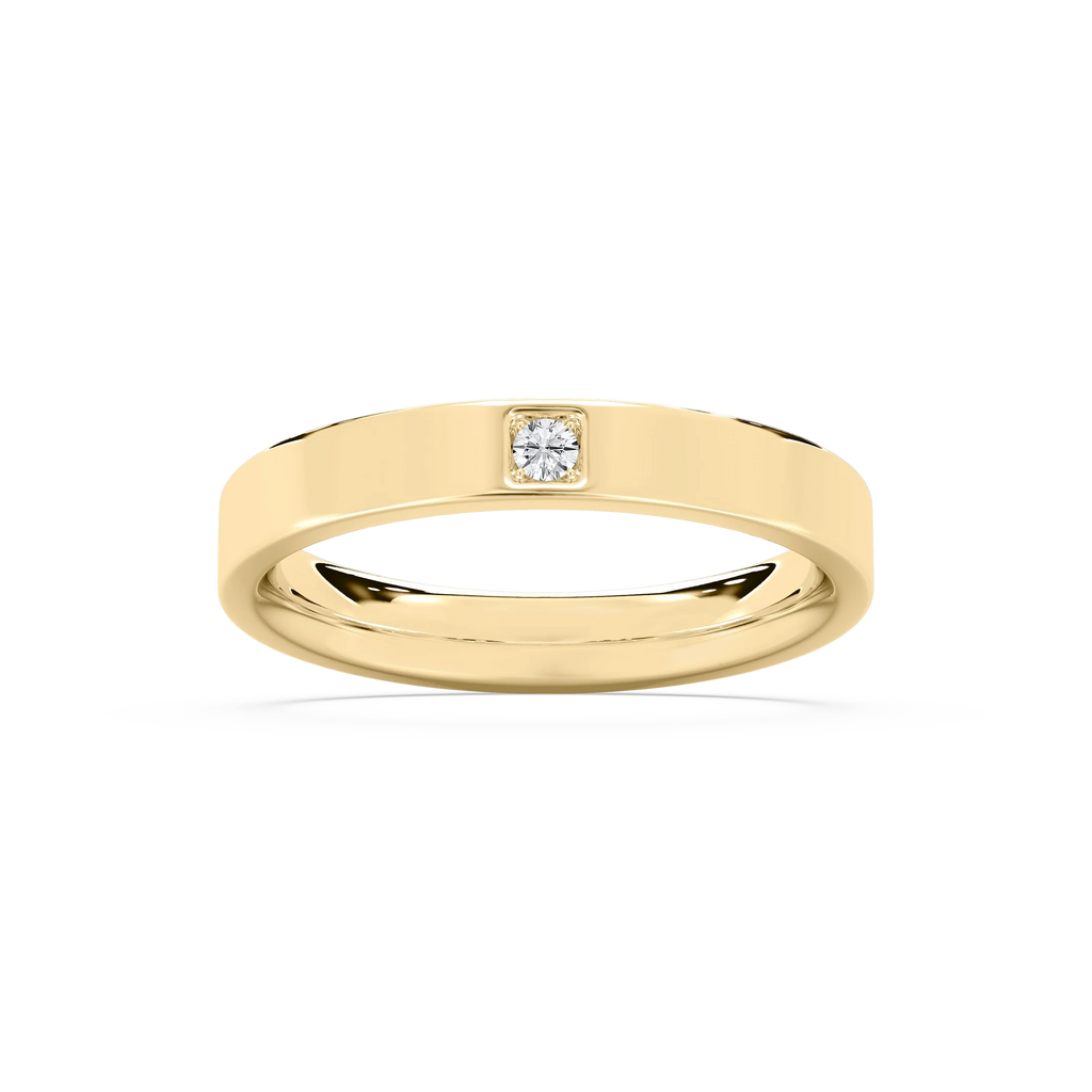 Alyssa Round LGD Prong Set Stackable Band - 14K Yellow Gold