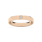 Alyssa Round LGD Prong Set Stackable Band - 14K Rose Gold