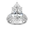 Amanda 11 ¼ ctw Marquise LGD Triple Row Side Stone Engagement Ring - Signature Collection