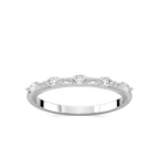 Amelie 1/5 ctw Marquise LGD Station Anniversary Band - 14K White Gold