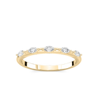 Amelie 1/5 ctw Marquise LGD Station Anniversary Band - 14K Yellow Gold
