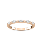 Amelie 1/5 ctw Marquise LGD Station Anniversary Band - 14K Rose Gold