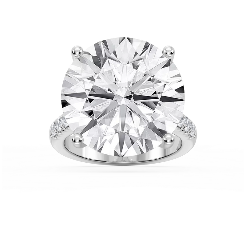 Anastasia 23 ¾ ctw Round LGD Hidden Halo Engagement Ring - Signature Collection - 14K White Gold