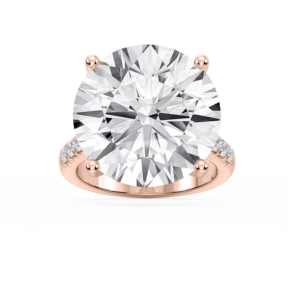 Anastasia 23 ¾ ctw Round LGD Hidden Halo Engagement Ring - Signature Collection - 14K Rose Gold