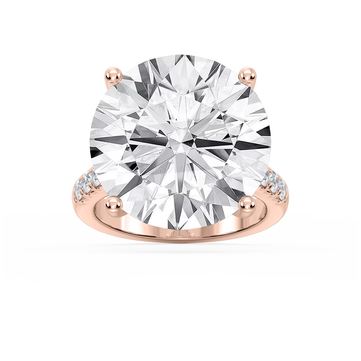 Anastasia 23 ¾ ctw Round LGD Hidden Halo Engagement Ring - Signature Collection - 14K Rose Gold