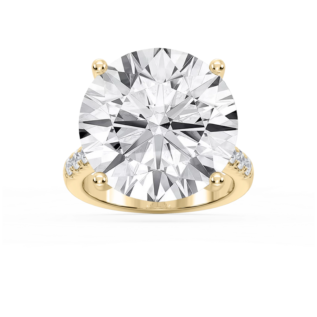 Anastasia 23 ¾ ctw Round LGD Hidden Halo Engagement Ring - Signature Collection - 18K Yellow Gold