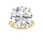 Anastasia 23 ¾ ctw Round LGD Hidden Halo Engagement Ring - Signature Collection - 18K Yellow Gold