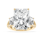 Aniyah 17 ¹⁄₂ ctw Radiant LGD Three Stone Engagement Ring - Signature Collection - 14K Yellow Gold