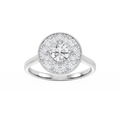 Annika 1 ctw Round and Marquise LGD Multi Shape Halo Vintage Promise Ring - 14K White Gold