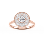 Annika 1 ctw Round and Marquise LGD Multi Shape Halo Vintage Promise Ring - 14K Rose Gold