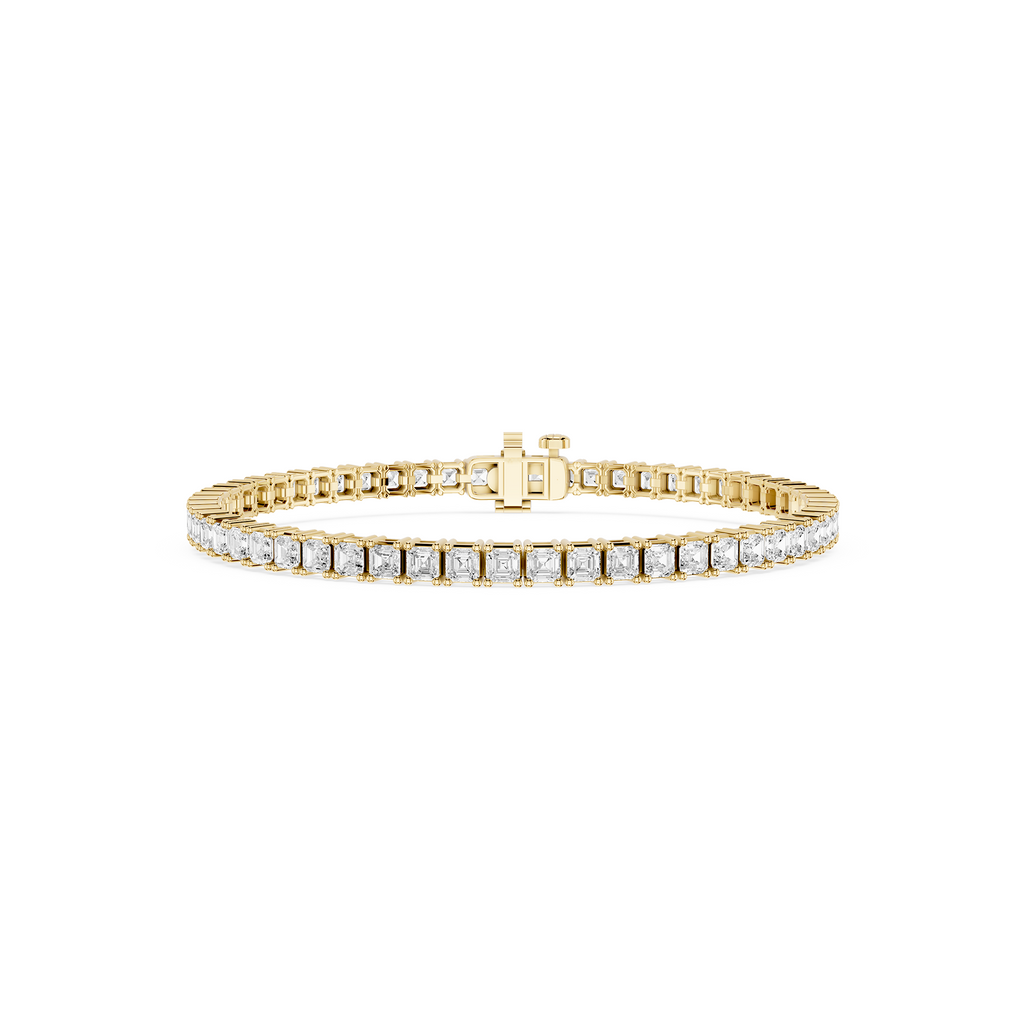 Asscher LGD Four Prong Tennis Bracelet - 7 Inches