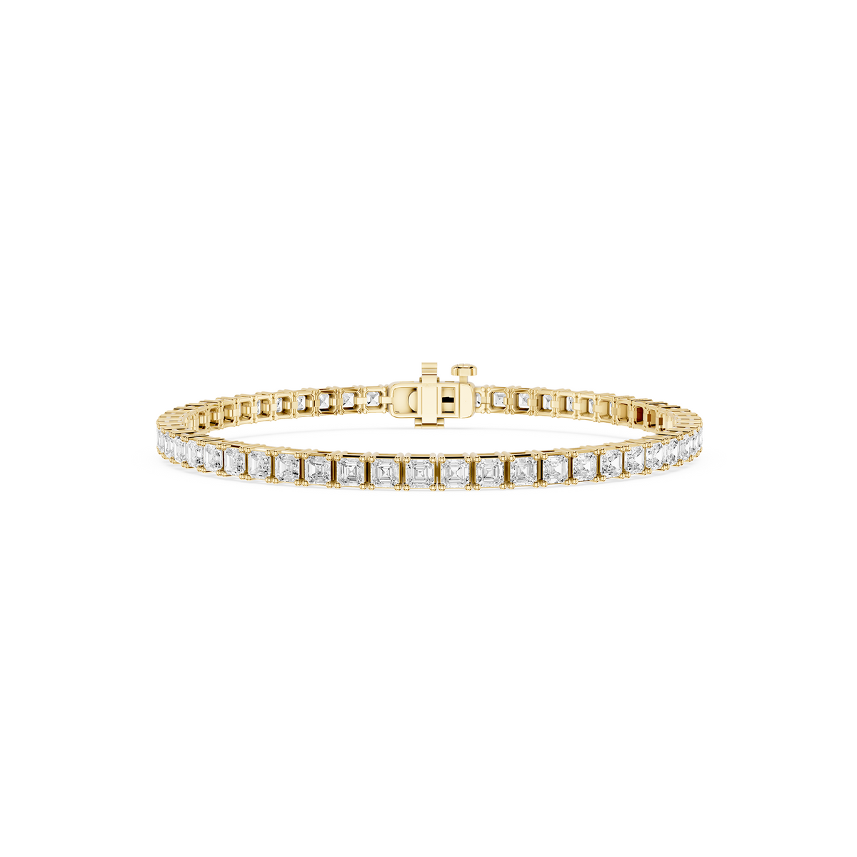 Asscher LGD Four Prong Tennis Bracelet - 7 Inches
