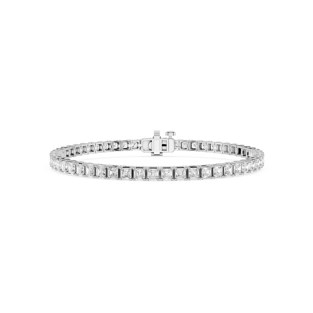 Asscher LGD Four Prong Tennis Bracelet - 7 Inches
