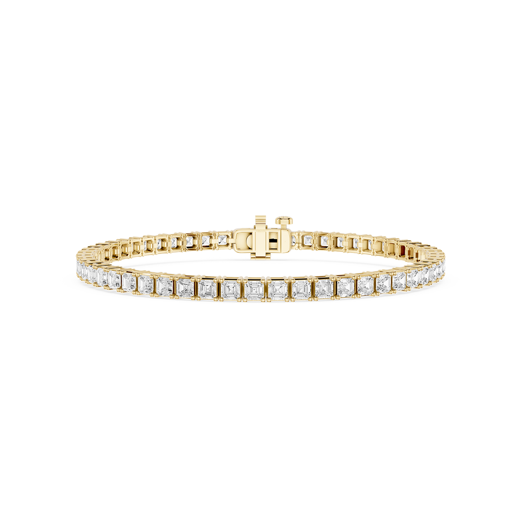Asscher LGD Four Prong Tennis Bracelet - 7 Inches