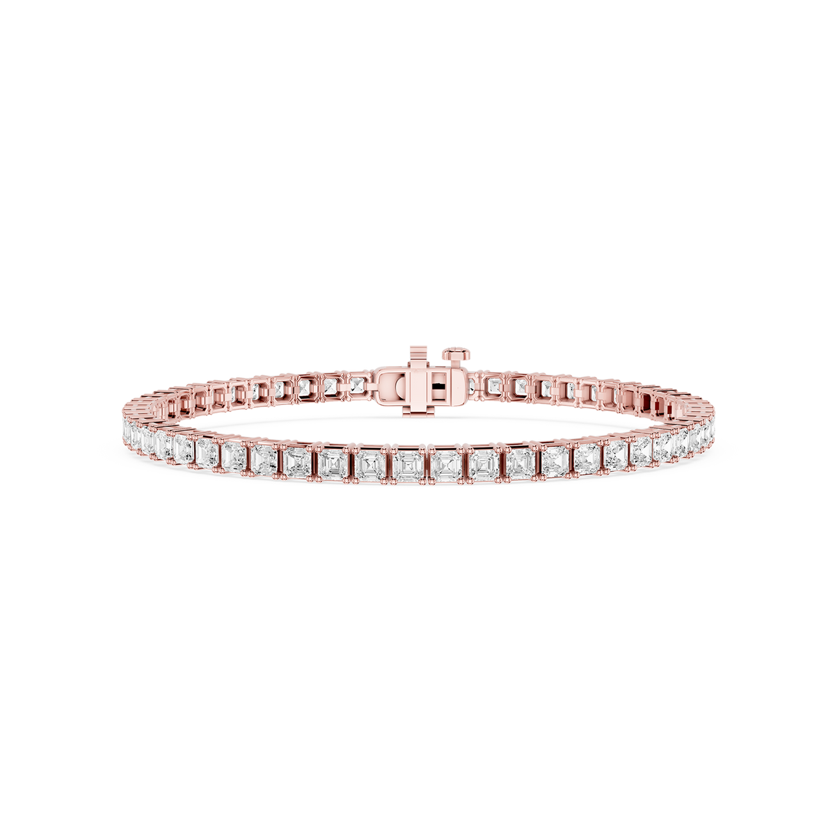 Asscher LGD Four Prong Tennis Bracelet - 7 Inches