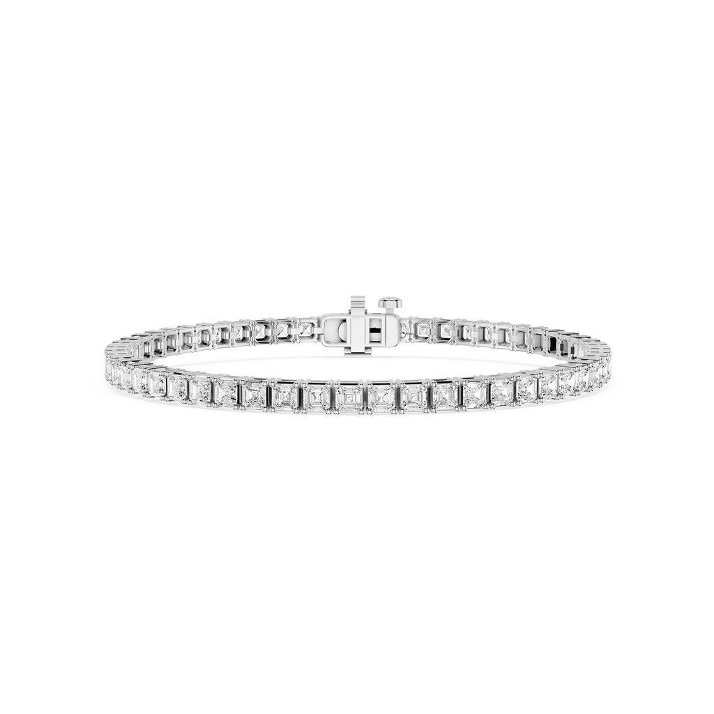 Asscher LGD Four Prong Tennis Bracelet - 7 Inches