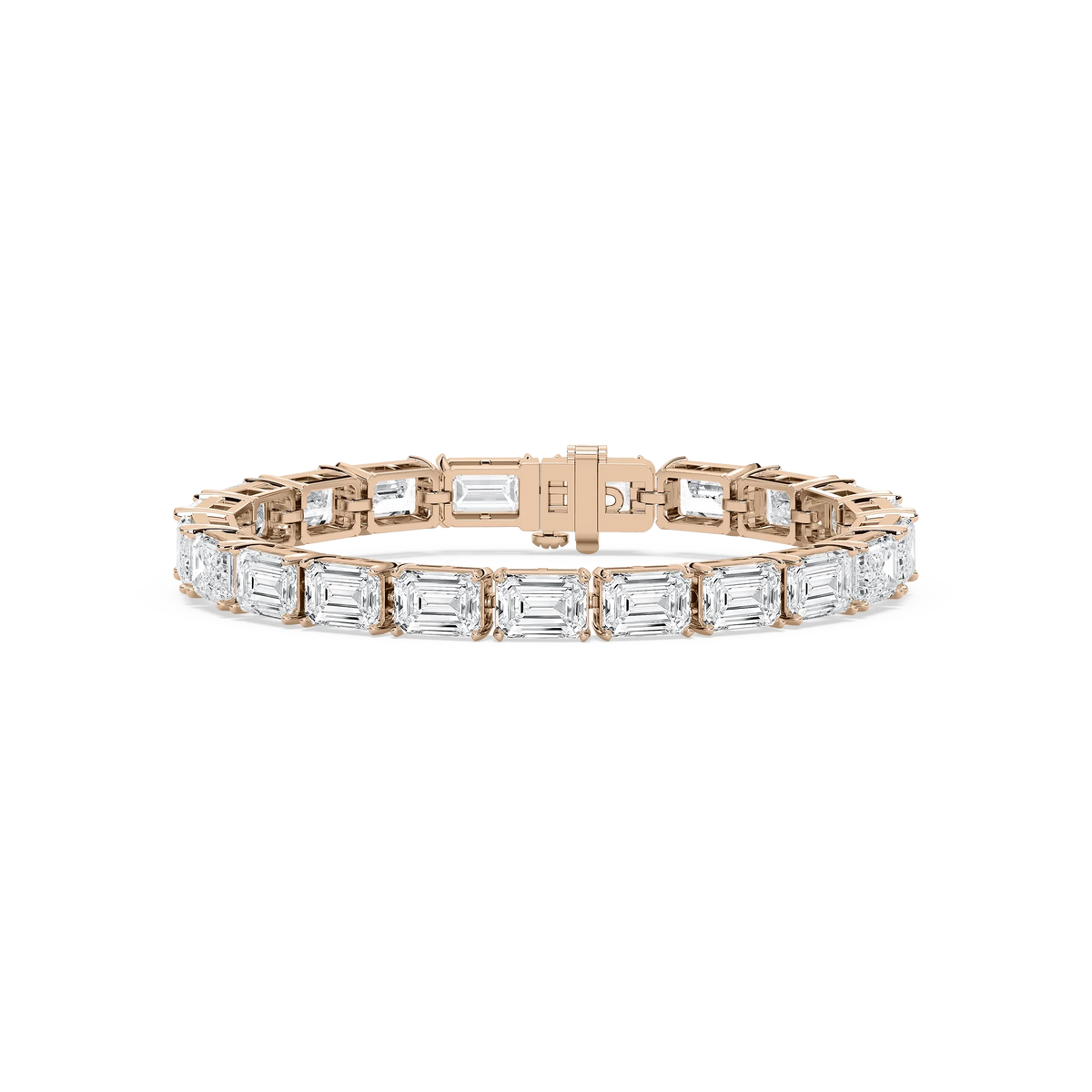 40 ctw Emerald LGD East West Tennis Bracelet  - 7 Inches - Signature Collection