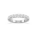 August 1 ctw Round LGD French Pave Anniversary Band