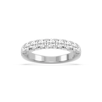 August 1 ctw Round LGD French Pave Anniversary Band