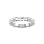 August 1 ctw Round LGD French Pave Anniversary Band