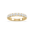 August 1 ctw Round LGD French Pave Anniversary Band