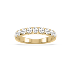 August 1 ctw Round LGD French Pave Anniversary Band