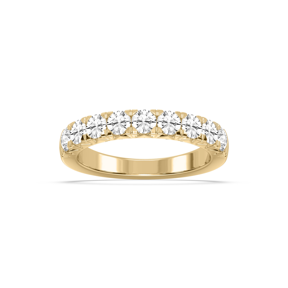 August 1 ctw Round LGD French Pave Anniversary Band