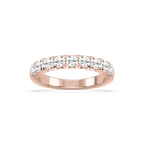 August 1 ctw Round LGD French Pave Anniversary Band