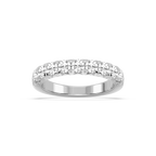 August 1 ctw Round LGD French Pave Anniversary Band