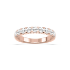 August 1 ctw Round LGD French Pave Anniversary Band