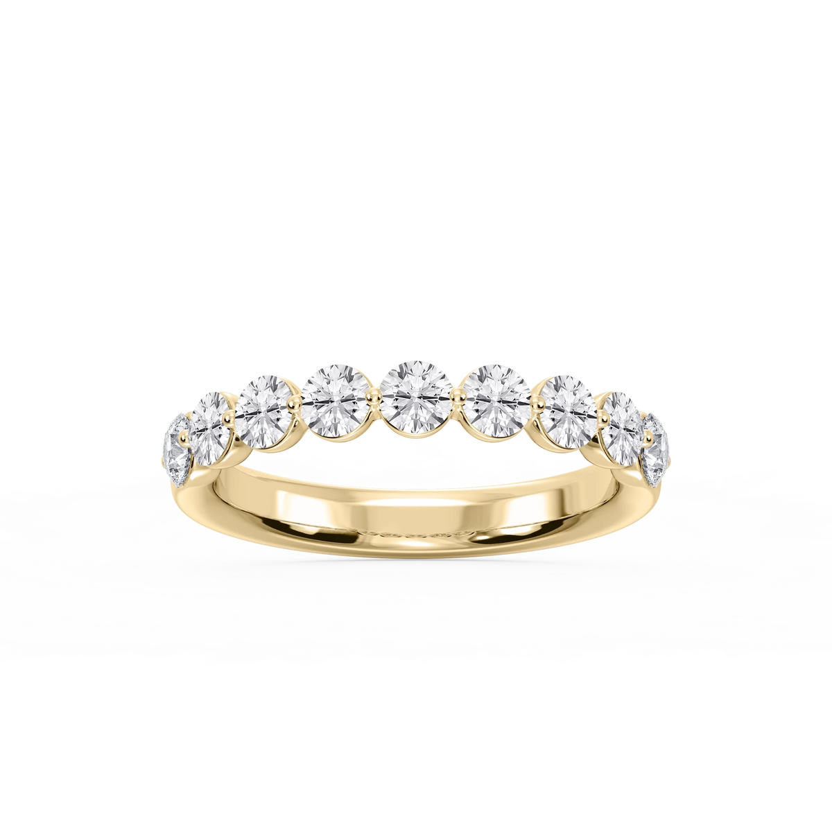 Aurora Round LGD Single Shared Prong Anniversary Band