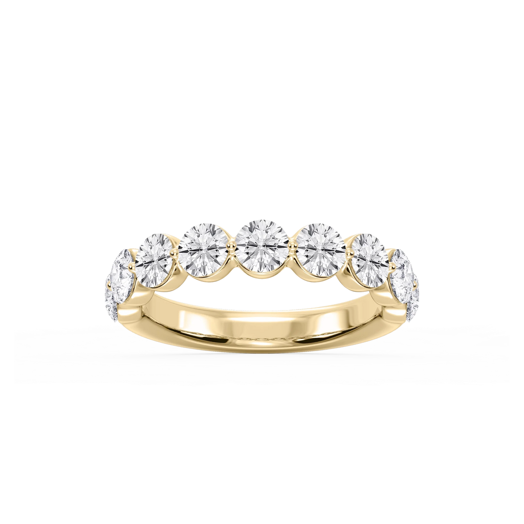 Aurora Round LGD Single Shared Prong Anniversary Band