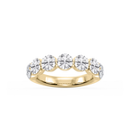 Aurora Round LGD Single Shared Prong Anniversary Band