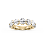 Aurora Round LGD Single Shared Prong Anniversary Band