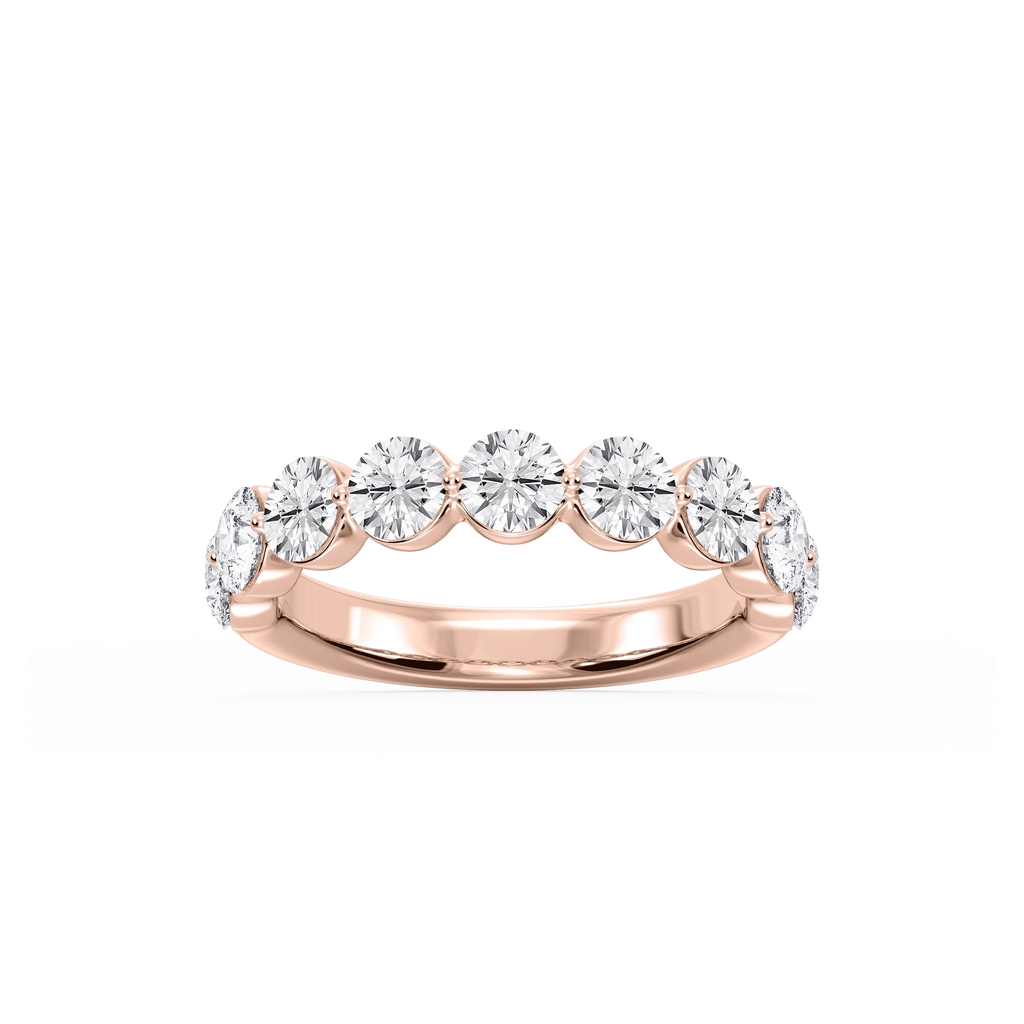 Aurora Round LGD Single Shared Prong Anniversary Band
